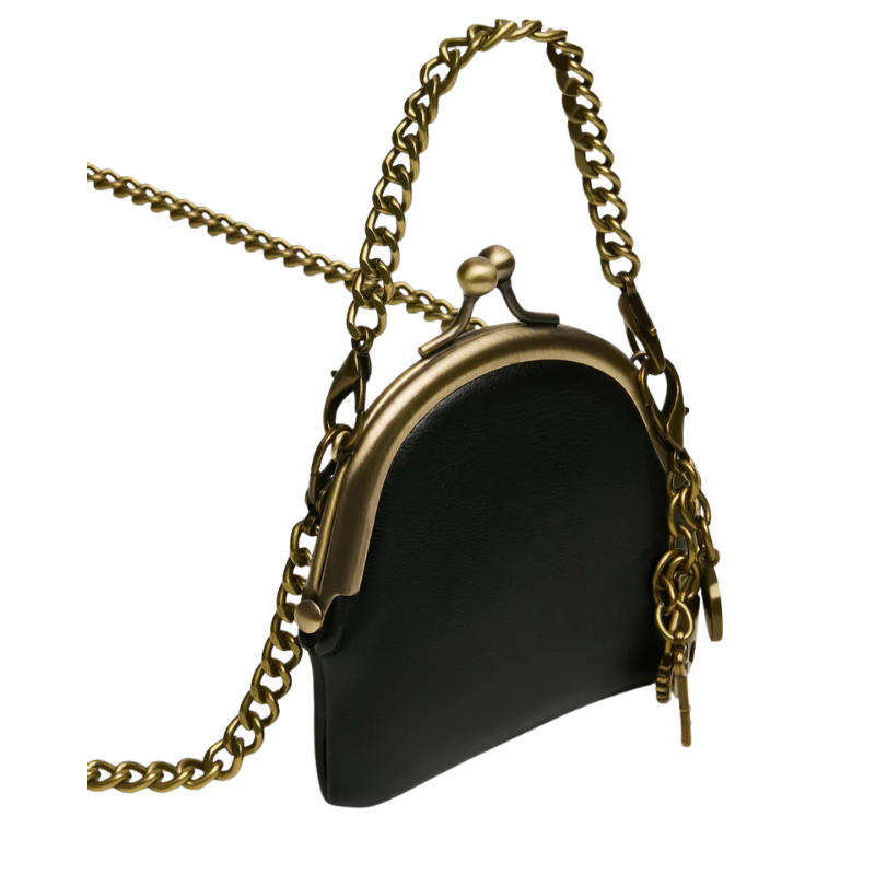 Windsor Handbags Luggage Black Kisslock Frame Crossbody Bag for Women - Image 3