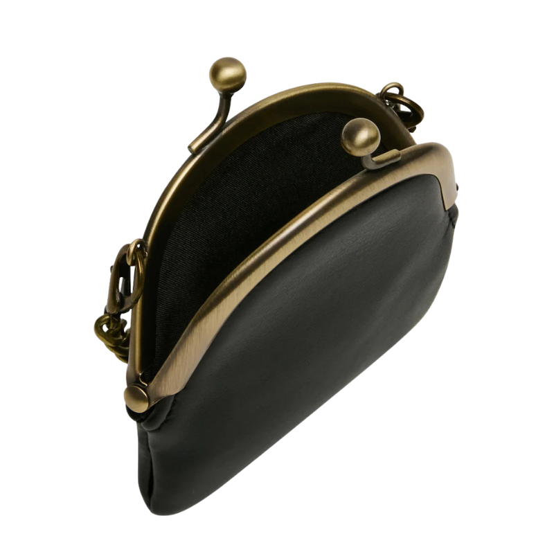 Windsor Handbags Luggage Black Kisslock Frame Crossbody Bag for Women - Image 4
