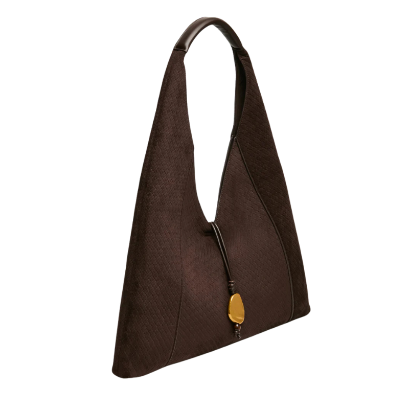 Windsor Handbags Luggage Brown Hobo Bag for Women - Image 3